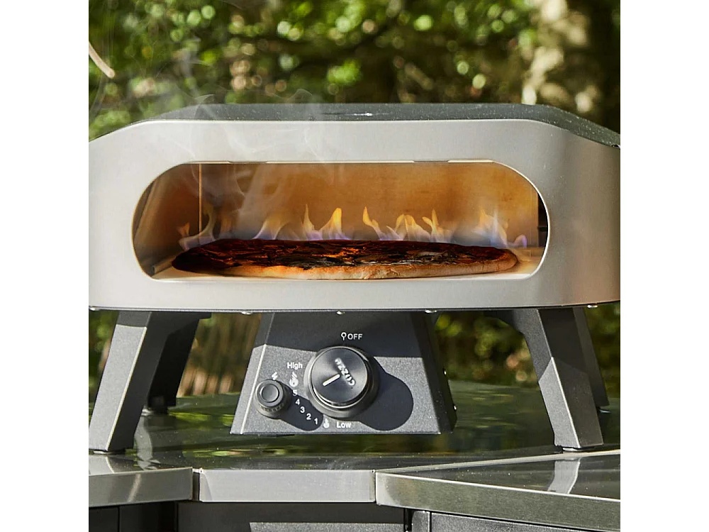 Four à pizza au gaz Classic avec porte Pierre à pizza 34.5 x 34.5 x 1 cm