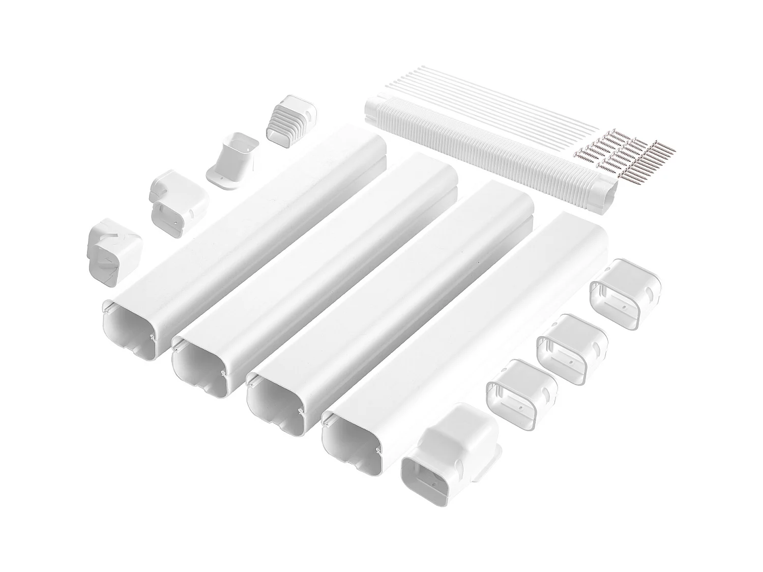 Leitungsschutz SucceBuy 7.62cm Breite 535 cm für Mini-Klimaanlage Getrennt/Zentral in PVC