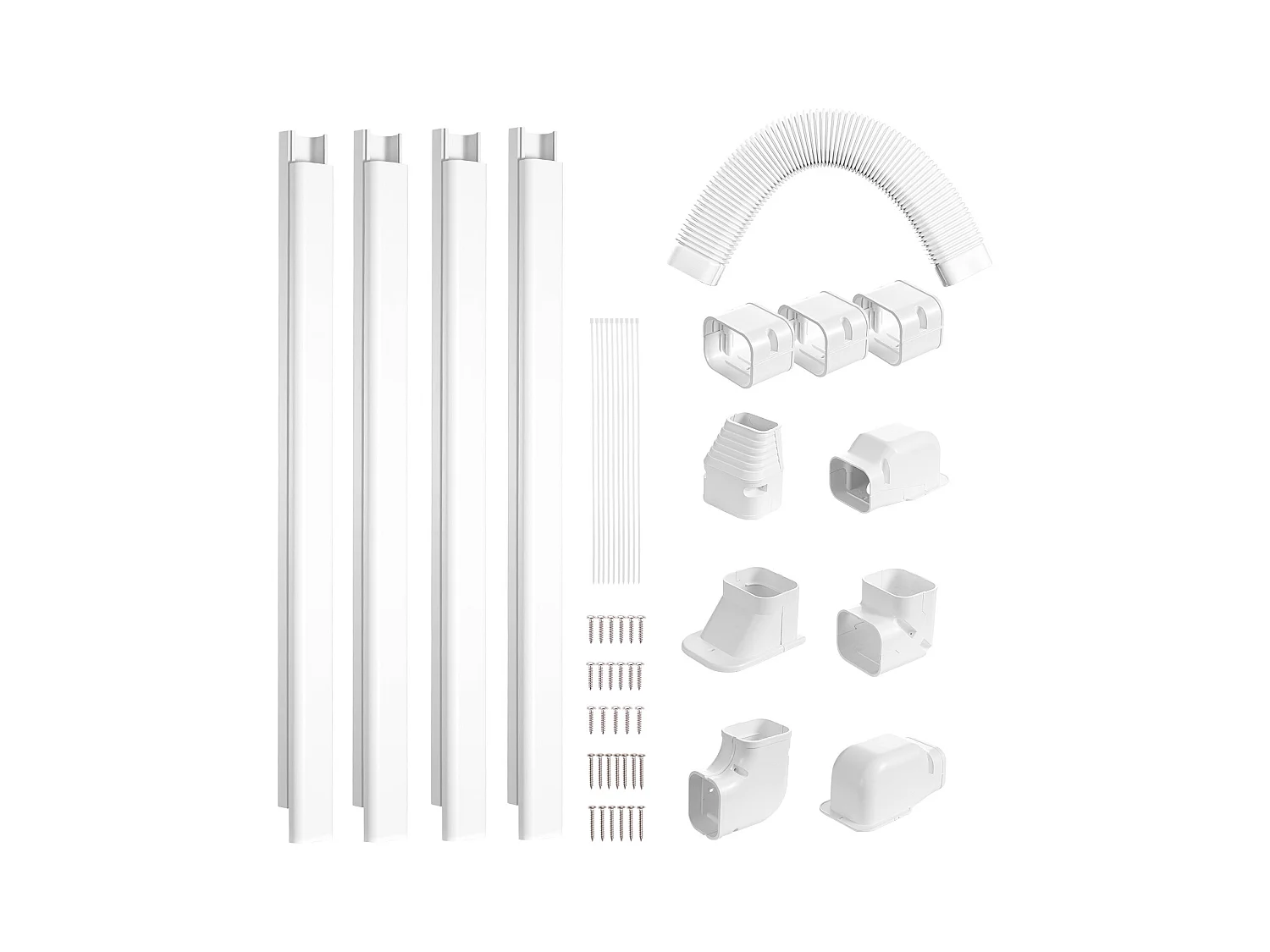 Leitungsschutz SucceBuy 7.62cm Breite 535 cm für Mini-Klimaanlage Getrennt/Zentral in PVC