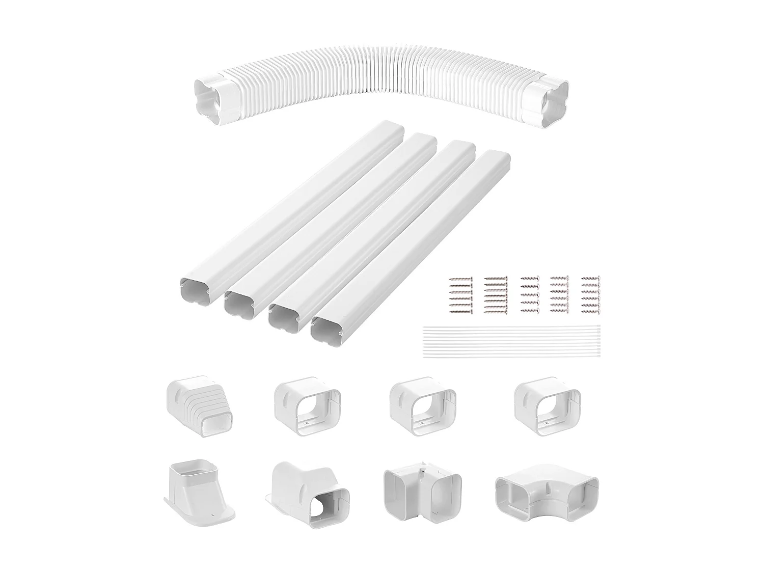 Couvercle de Ligne SucceBuy 7.62cm de Largeur 535 cm pour Mini-Climatiseur Séparé/Central en PVC