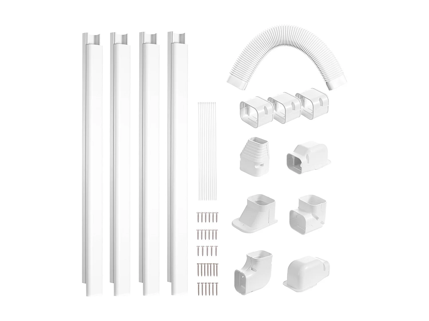 Couvercle de Ligne SucceBuy 7.62cm de Largeur 535 cm pour Mini-Climatiseur Séparé/Central en PVC