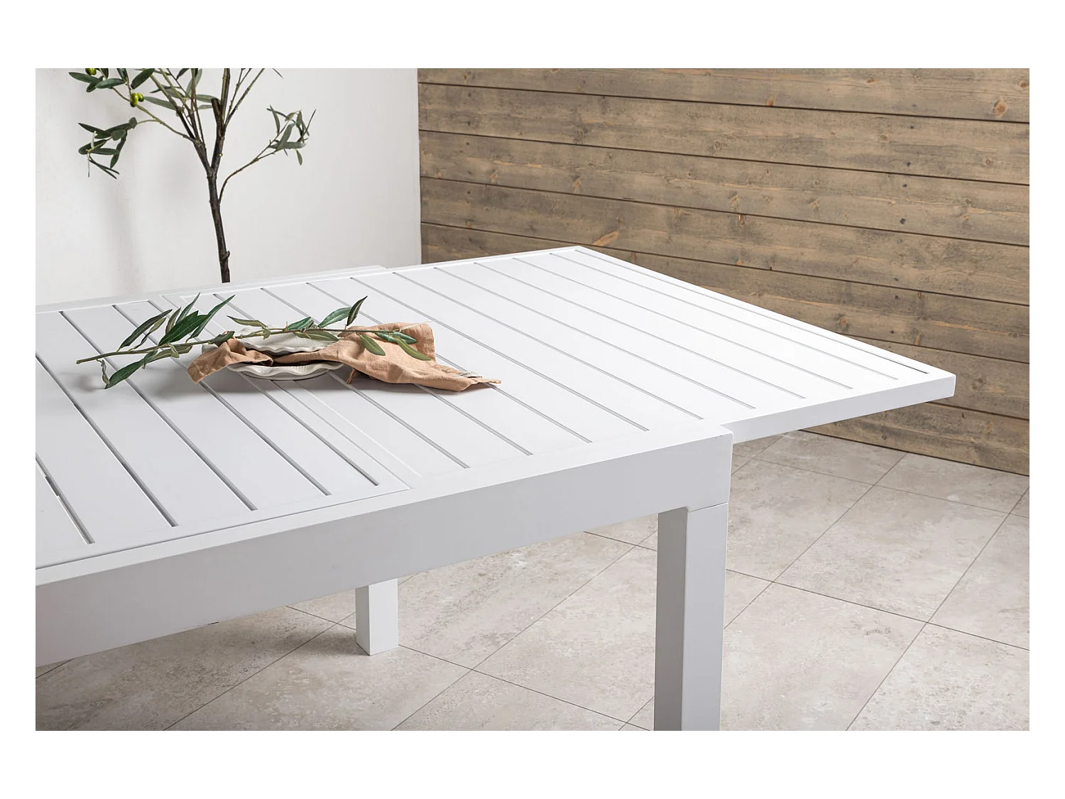 Table de Jardin Extensible "Marbella" 160-240cm Blanc