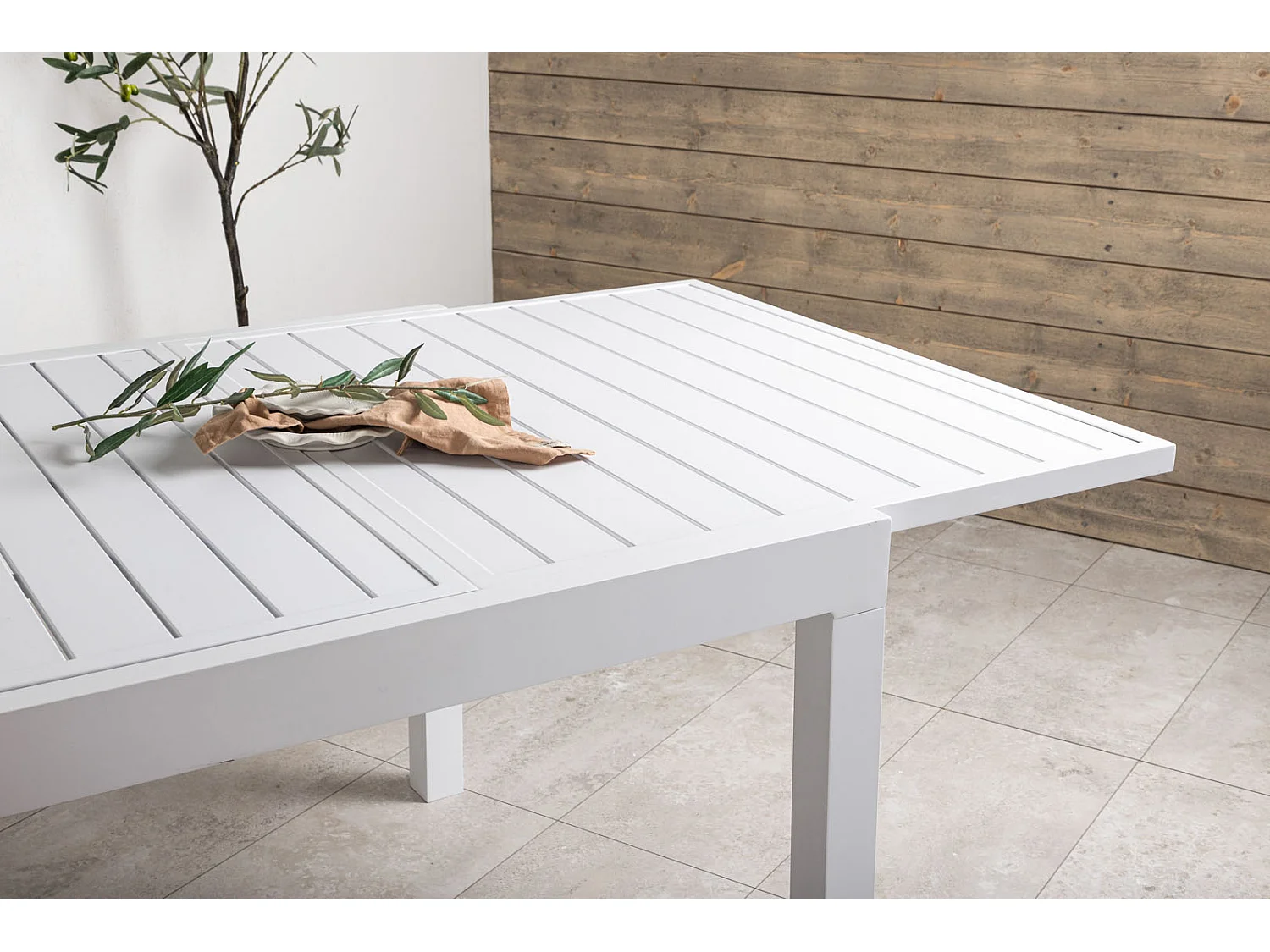 Table de Jardin Extensible "Marbella" 160-240cm Blanc