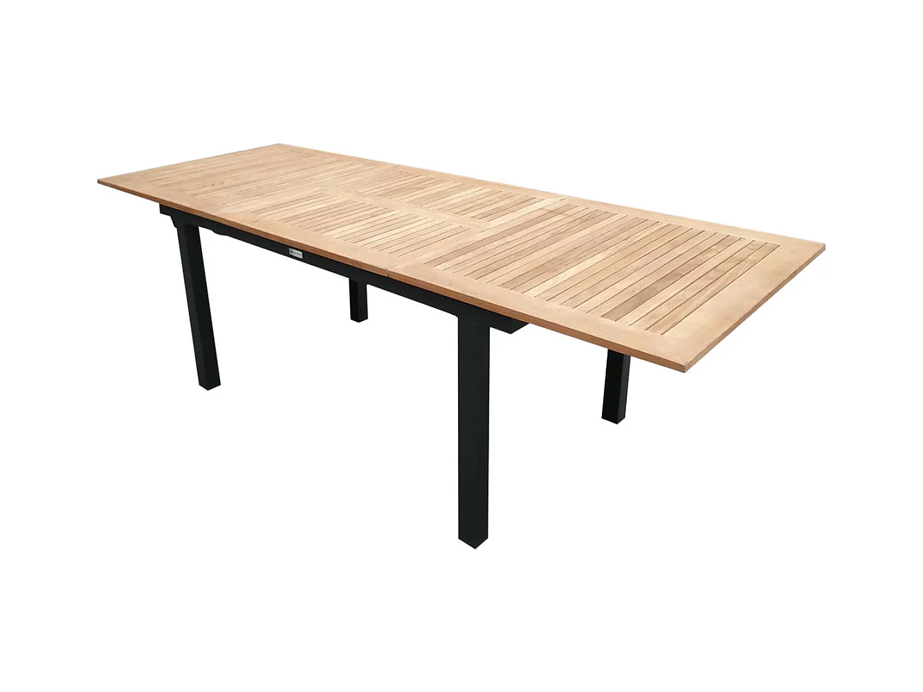 Table de Jardin Extensible "Panama" 152-210cm Naturel & Noir