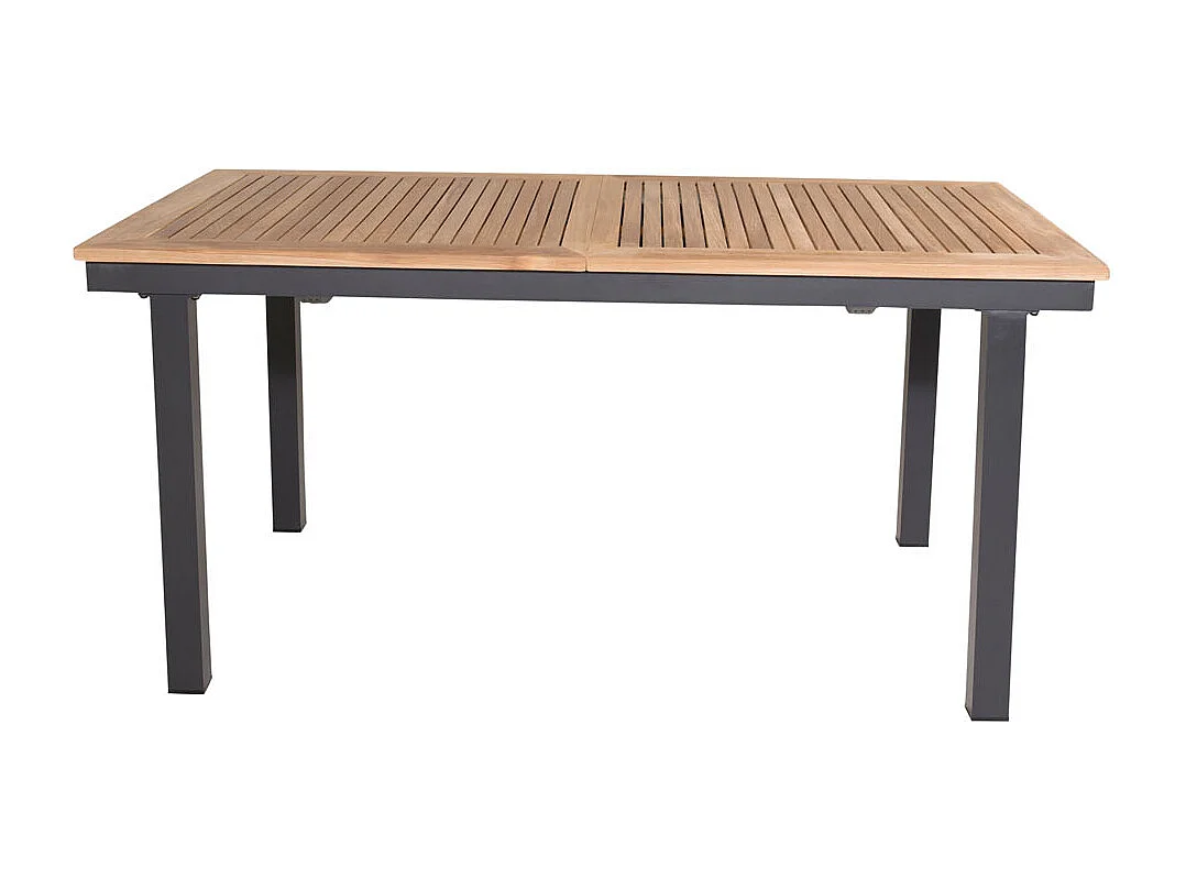 Table de Jardin Extensible "Panama" 152-210cm Naturel & Noir