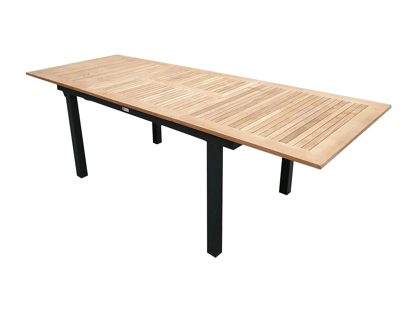 Table de Jardin Extensible "Panama" 152-210cm Naturel & Noir