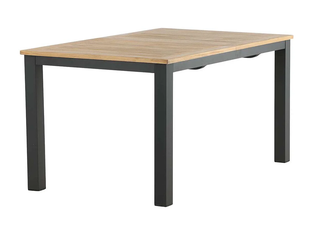 Table de Jardin Extensible "Panama" 152-210cm Naturel & Noir