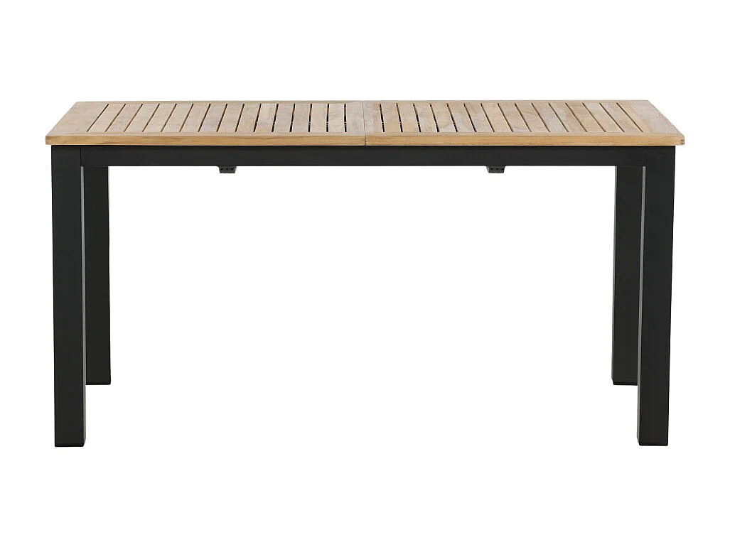 Panama eettafel tuin incl. extra blad 152, 210 cm zwart, natuur.