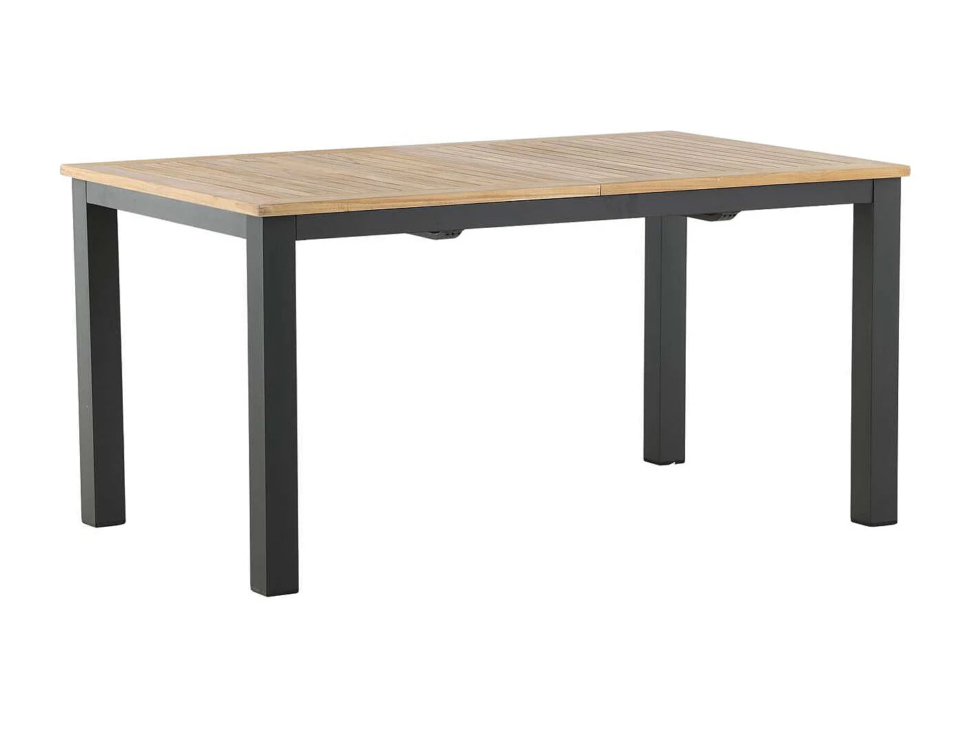 Panama eettafel tuin incl. extra blad 152, 210 cm zwart, natuur.