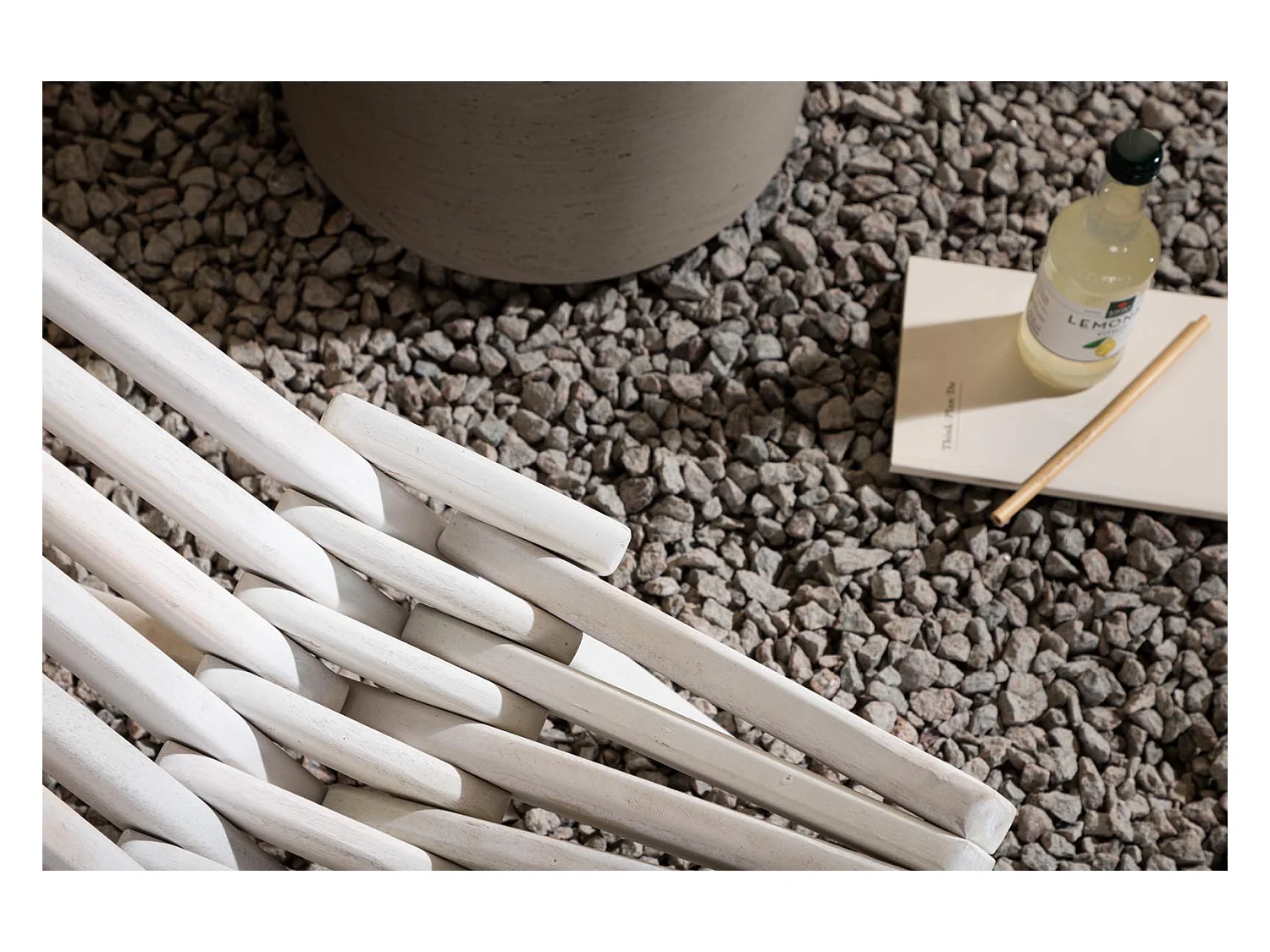 Fauteuil de Jardin Design "Maja" 79cm Blanc