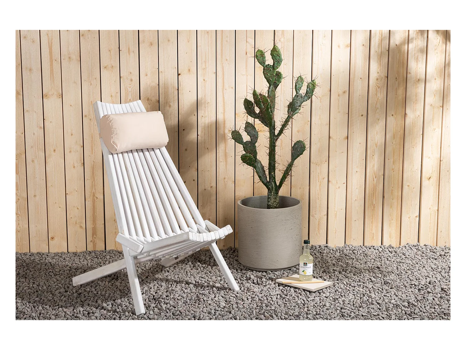 Fauteuil de Jardin Design "Maja" 79cm Blanc