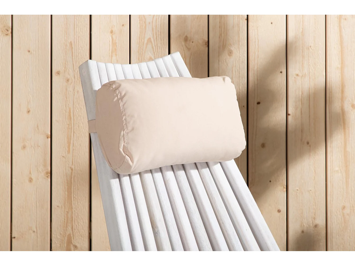 Star leunstoel tuin incl. kussen acacia, wit.