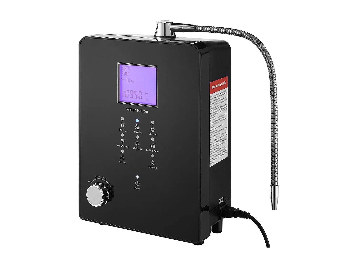 Machine de Purification d'Eau Alcaline Ioniseur SucceBuy, PH3-11.2, 9000L, LCD à Commande Tactile