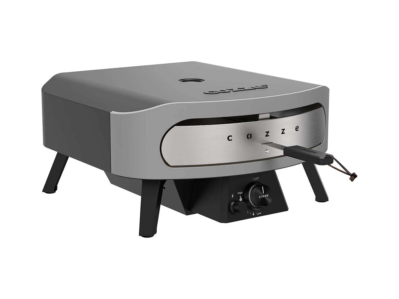 Four à pizza au gaz Classic avec porte Pierre à pizza 43 x 43 x 1 cm