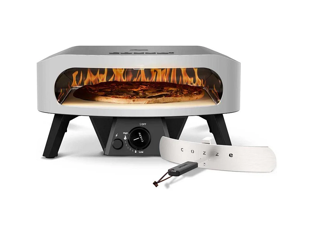 Four à pizza au gaz Classic avec porte Pierre à pizza 43 x 43 x 1 cm