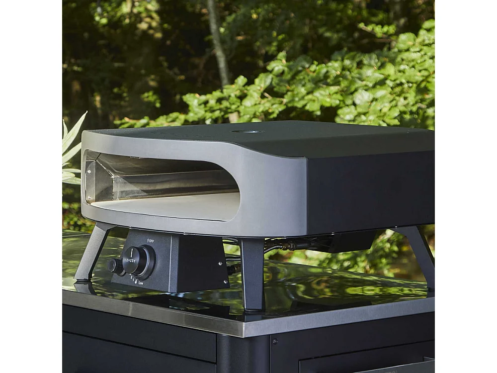 Four à pizza au gaz Classic avec porte Pierre à pizza 43 x 43 x 1 cm