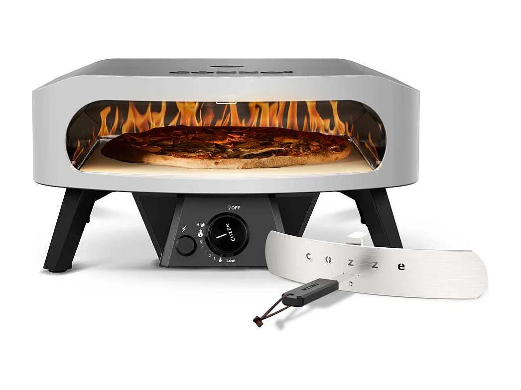 Four à pizza au gaz Classic avec porte Pierre à pizza 43 x 43 x 1 cm