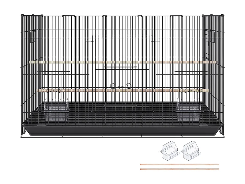 Jaula para Pájaros, SucceBuy Jaula para Pájaros de Metal de 76 cm para Periquitos, Cacatúas y Loros Pequeños