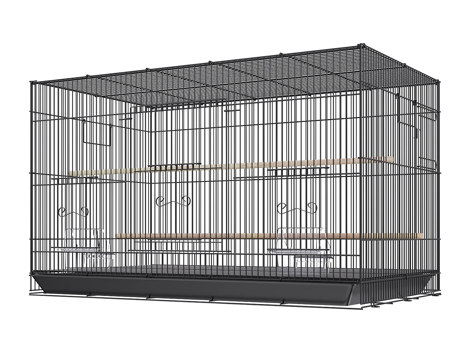 Vogelkooi, SucceBuy 76 cm Metalen Vogelkooi voor Parkieten, Valkparkieten en Kleine Papegaaien