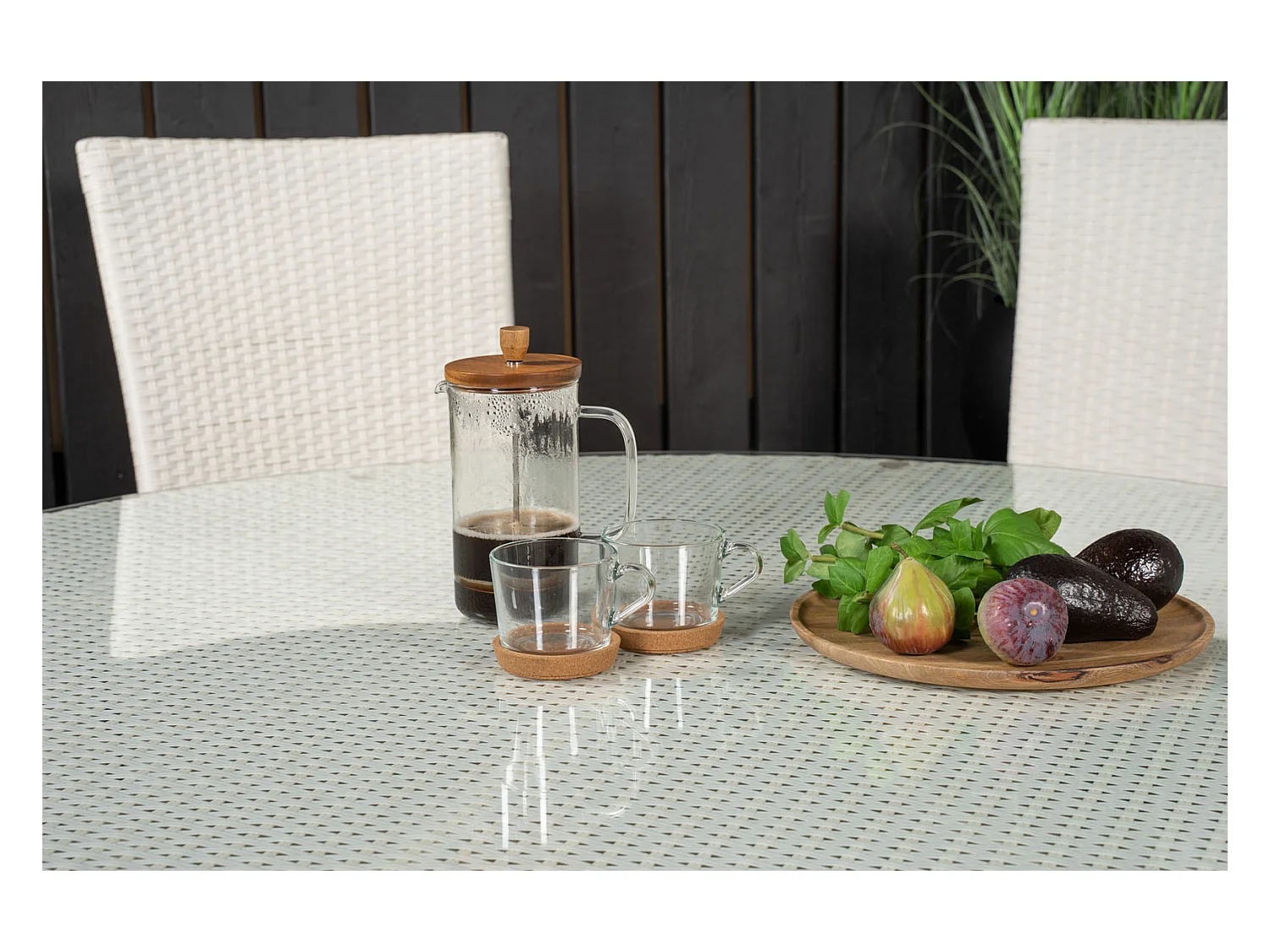 Table de Jardin Ronde "Volta" 150cm Blanc