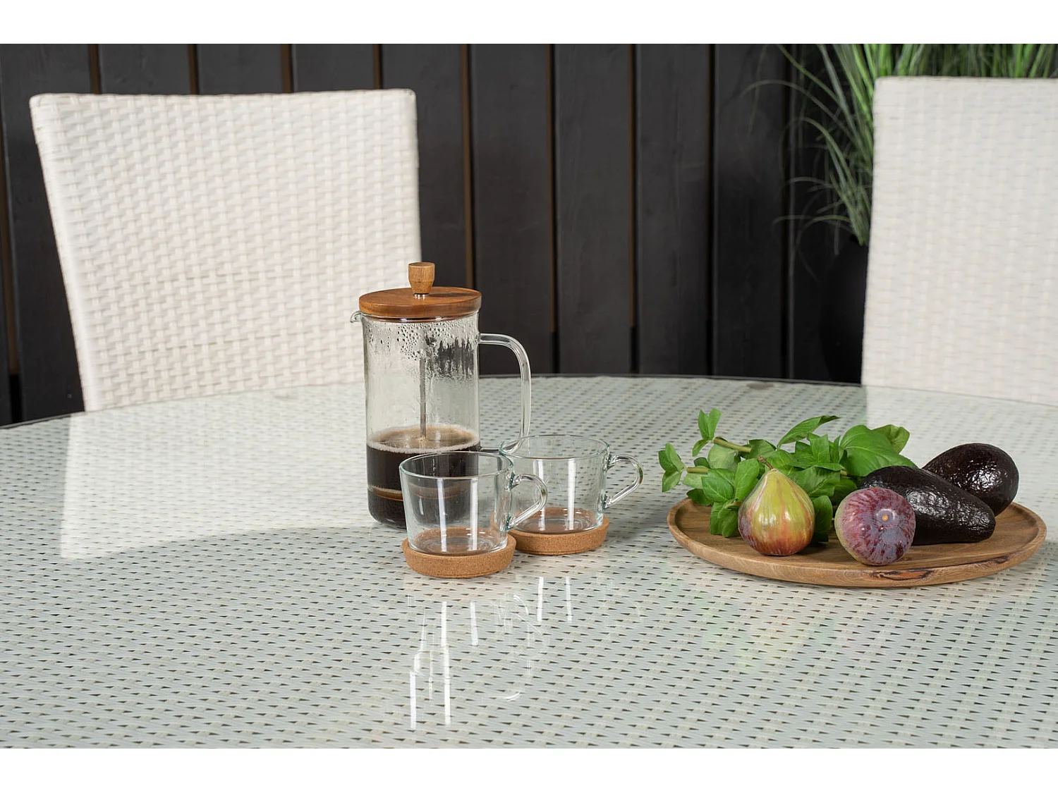 Table de Jardin Ronde "Volta" 150cm Blanc