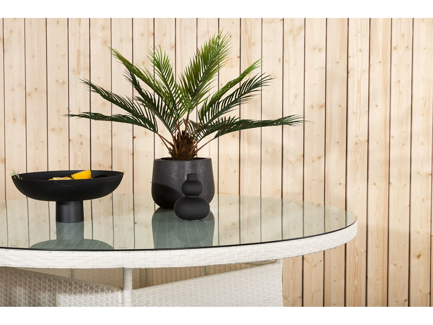 Table de Jardin Ronde "Volta" 150cm Blanc