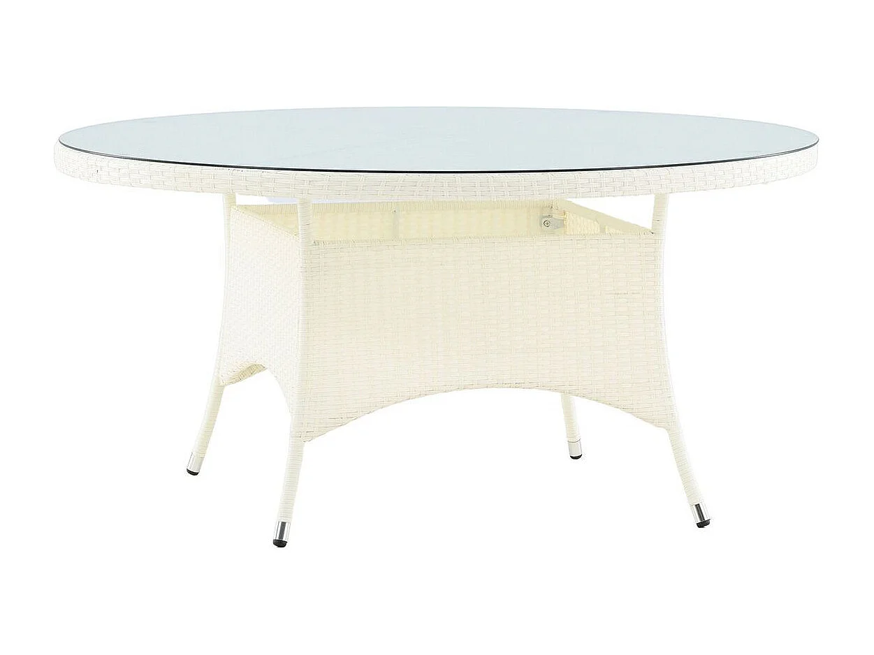 Table de Jardin Ronde "Volta" 150cm Blanc