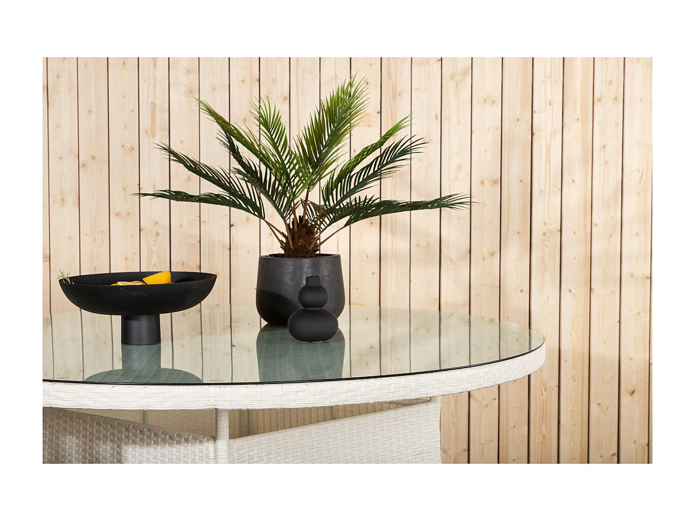 Table de Jardin Ronde "Volta" 150cm Blanc