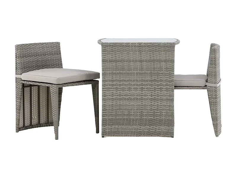 Savanna loungemeubel setjes 3 delen grijs.