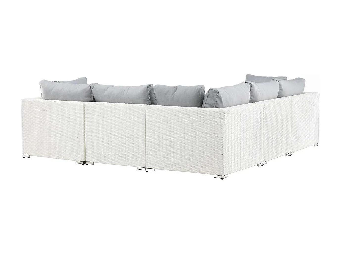 Salon d'Angle de Jardin "Amazona" 249cm Blanc