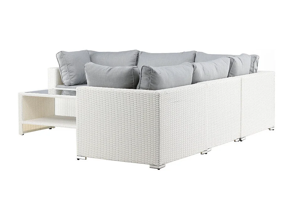 Salon d'Angle de Jardin "Amazona" 249cm Blanc