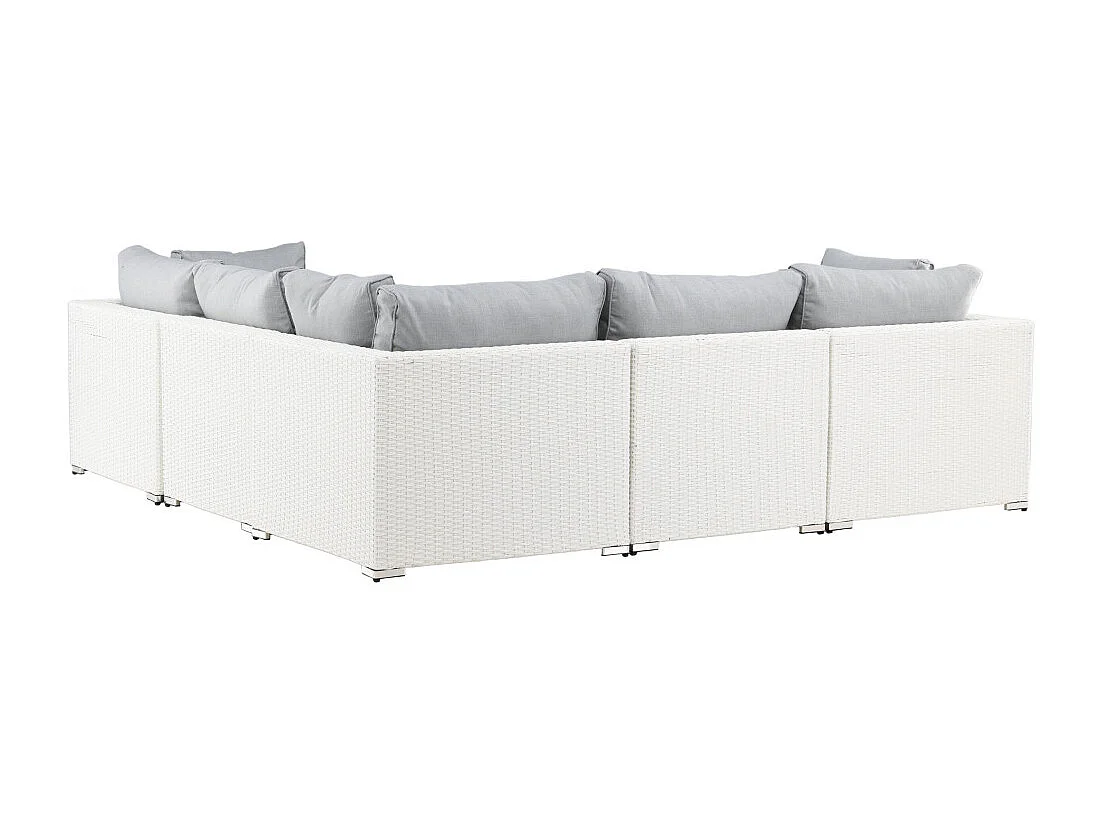 Salon d'Angle de Jardin "Amazona" 249cm Blanc