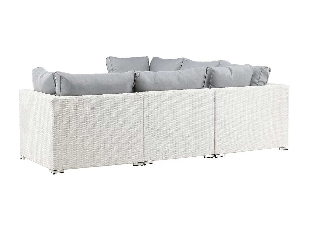 Salon d'Angle de Jardin "Amazona" 249cm Blanc