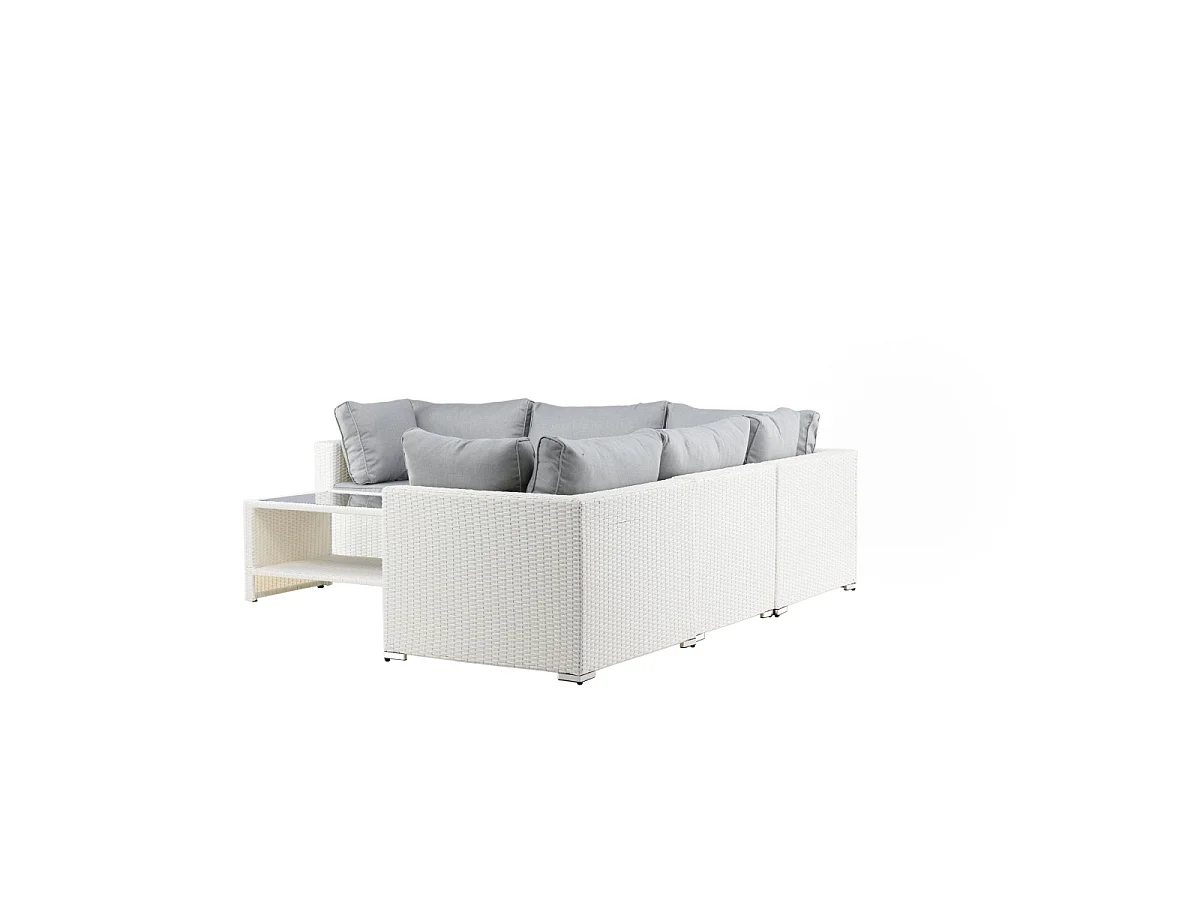 Salon d'Angle de Jardin "Amazona" 249cm Blanc