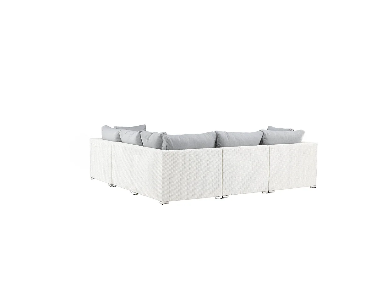 Salon d'Angle de Jardin "Amazona" 249cm Blanc
