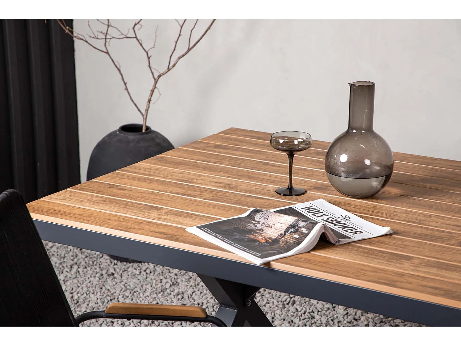 Garcia tuintafel 100x200cm zwart.