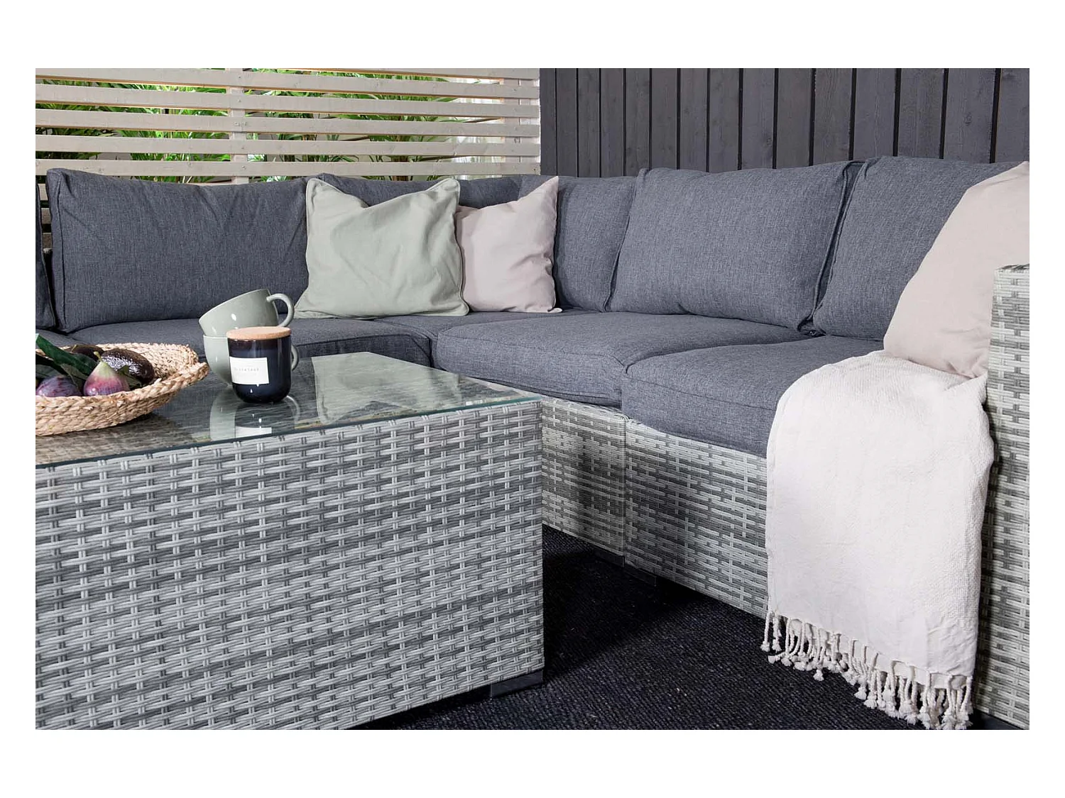 Amazon loungeset 2 delen grijs.