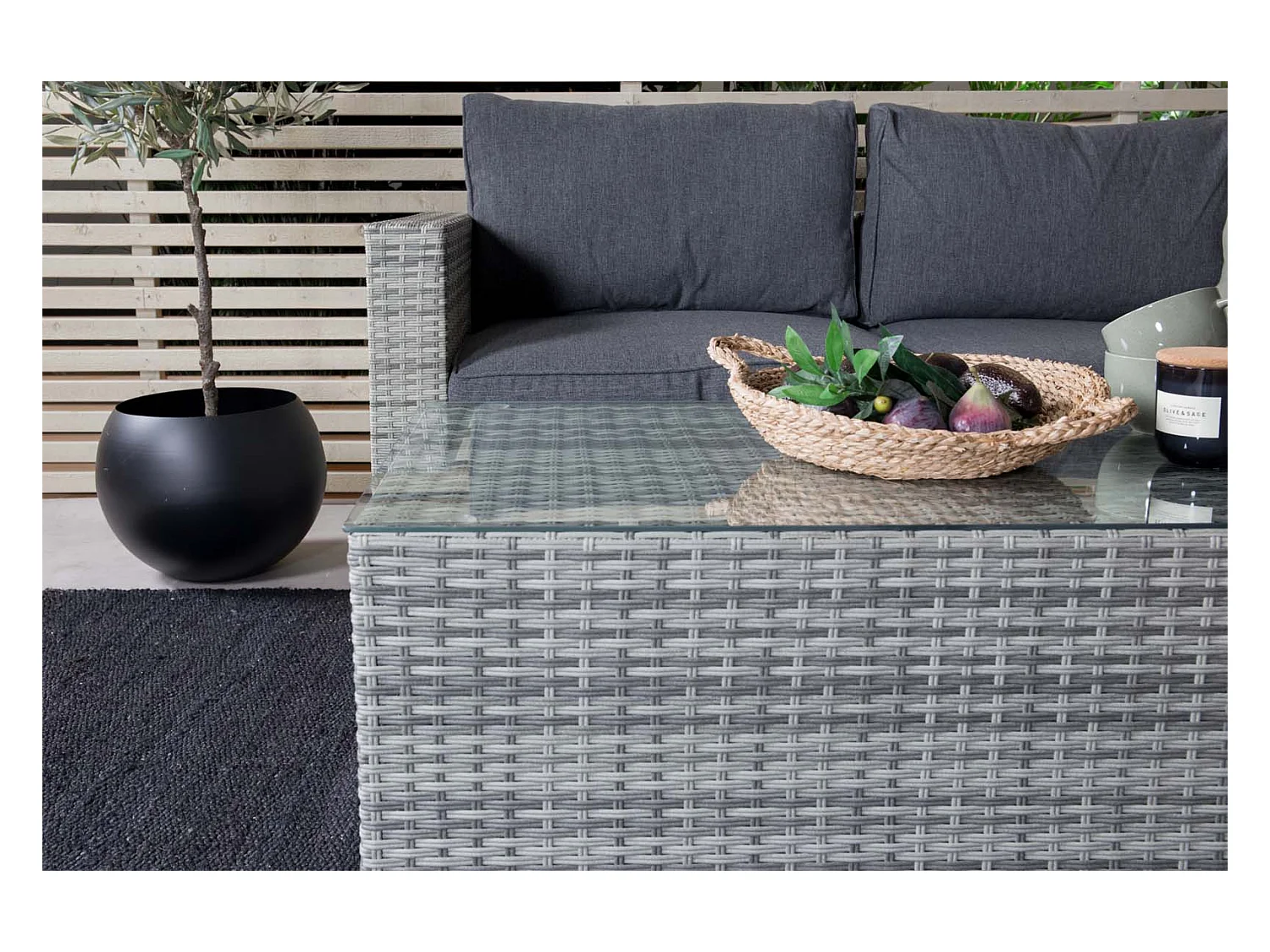 Amazon loungeset 2 delen grijs.