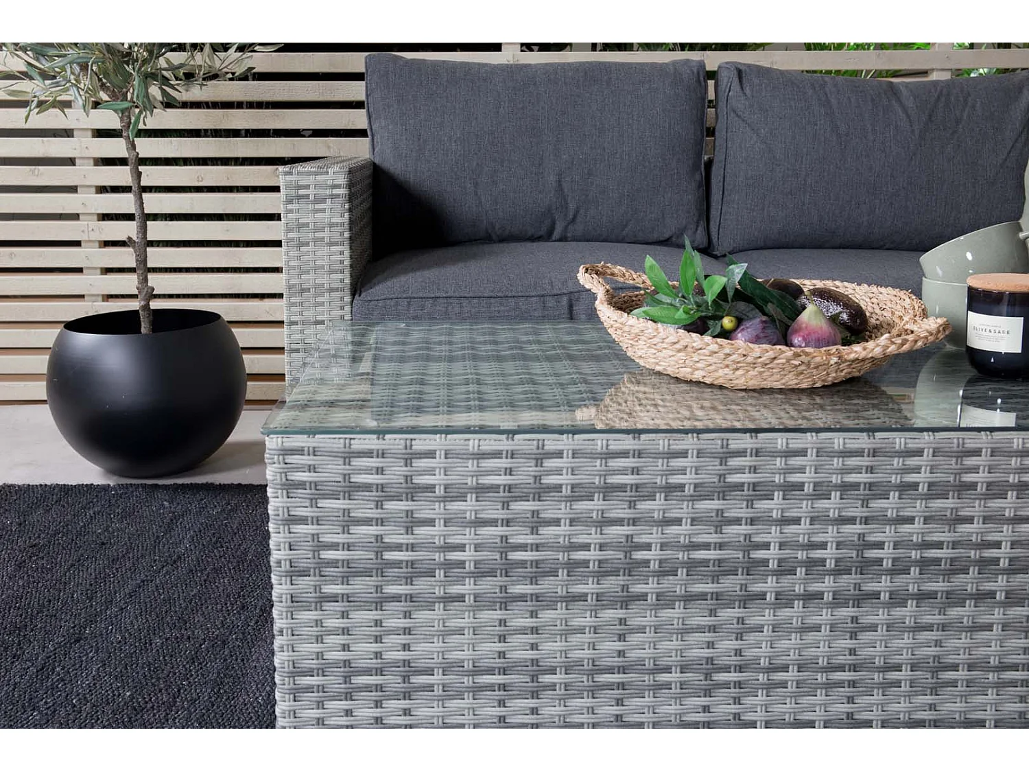 Amazon loungeset 2 delen grijs.