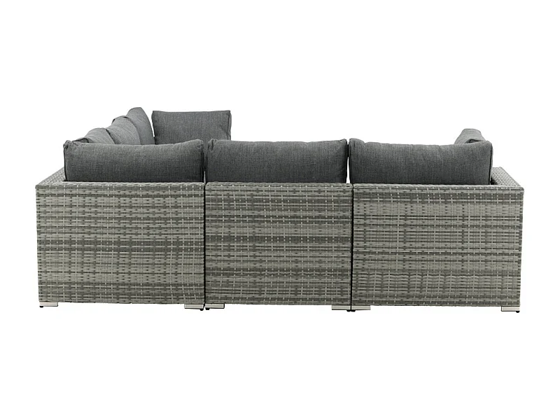 Salon d'Angle de Jardin "Amazona" 249cm Gris