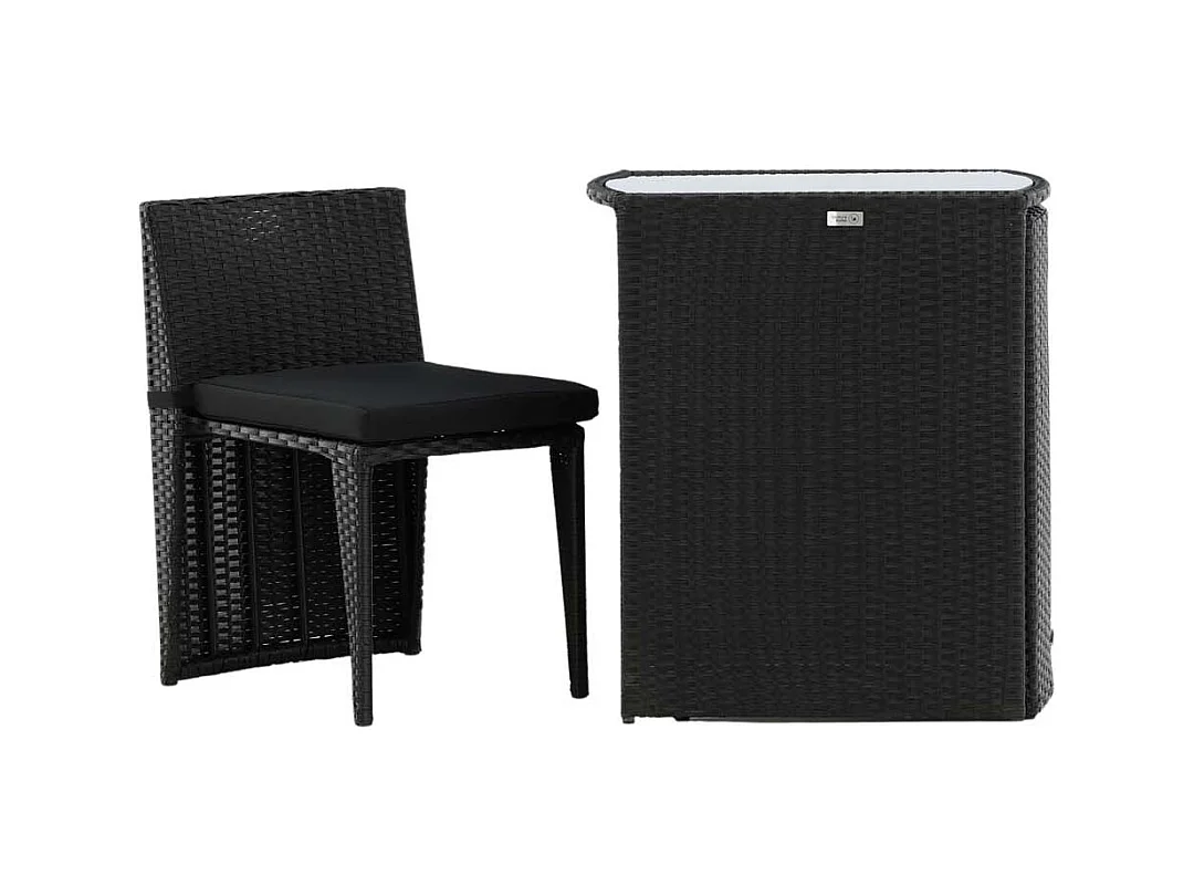 Savanna ensemble de salon ensembles 3 parties noir.