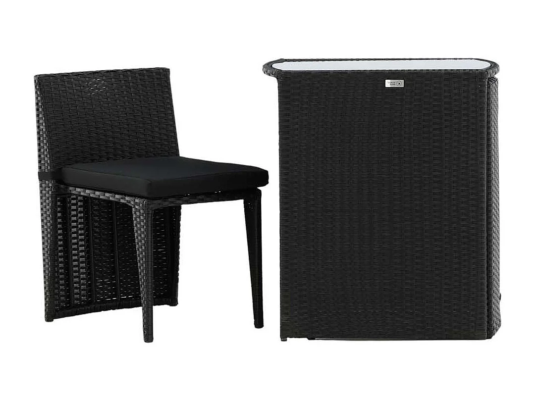 Savanna ensemble de salon ensembles 3 parties noir.