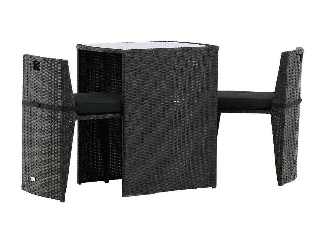 Savanna ensemble de salon ensembles 3 parties noir.