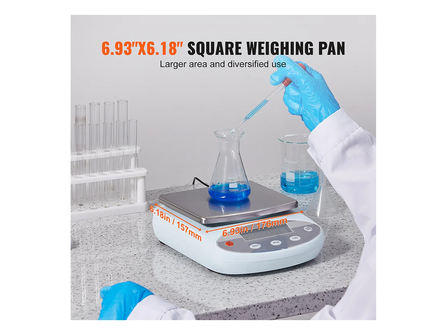 Balance de Laboratoire Analytique SucceBuy, 2000g x 0,01 g, 13 Unités, Électronique