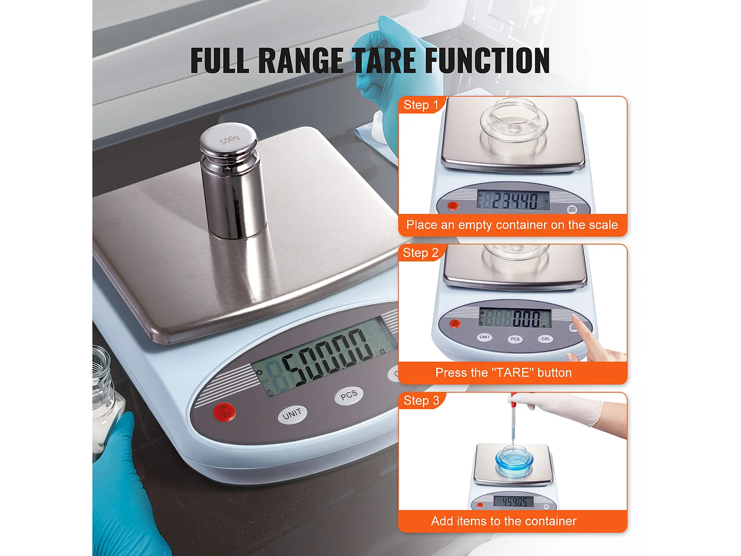 Balance de Laboratoire Analytique SucceBuy, 2000g x 0,01 g, 13 Unités, Électronique