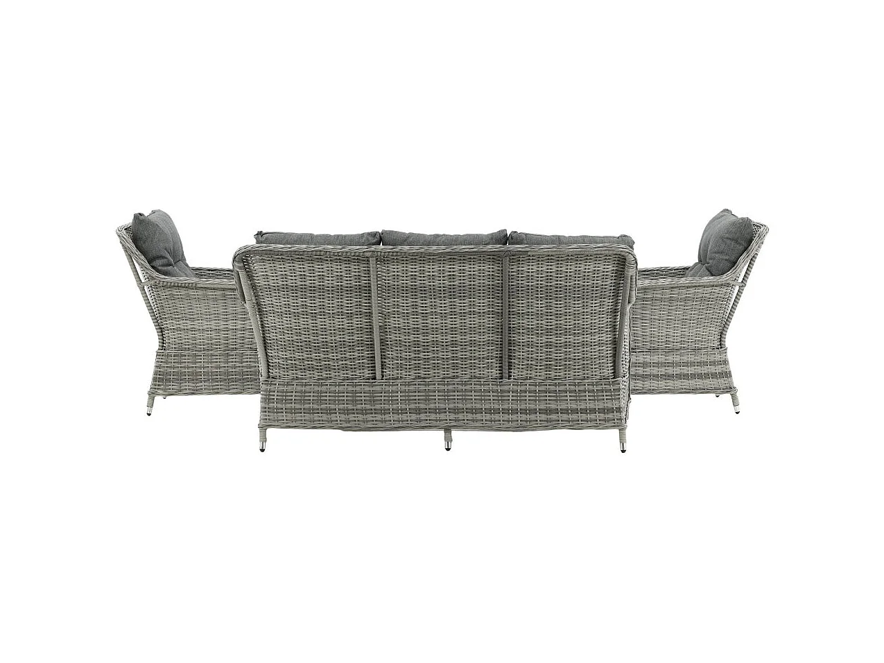 Salon de Jardin "Vikelund" 176cm Gris