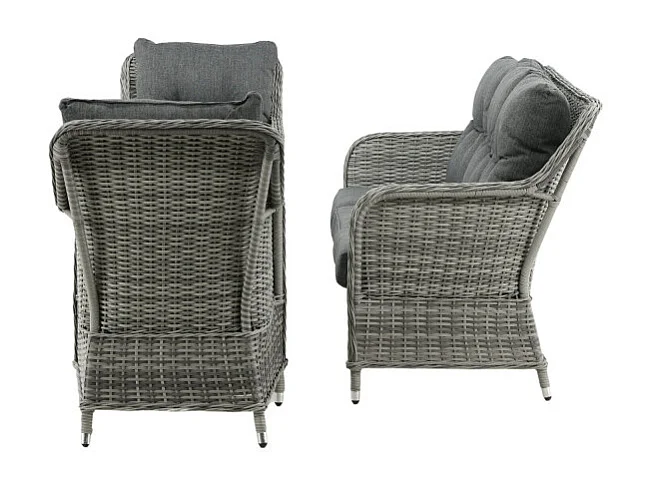 Salon de Jardin "Vikelund" 176cm Gris