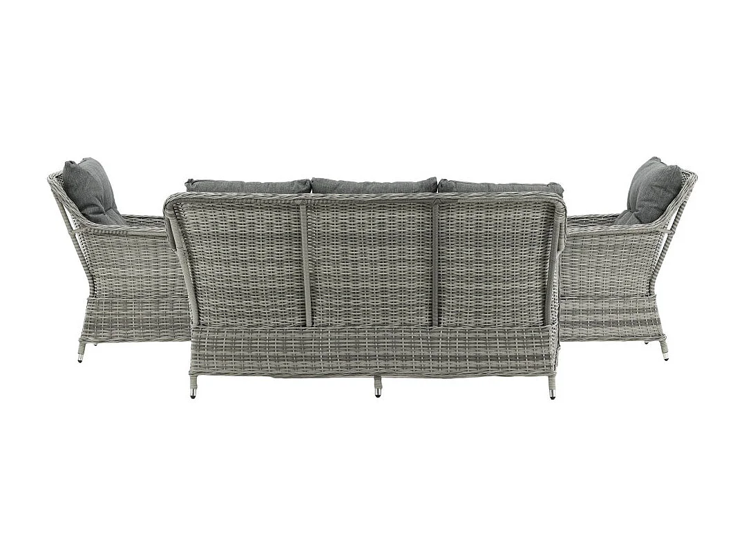 Salon de Jardin "Vikelund" 176cm Gris