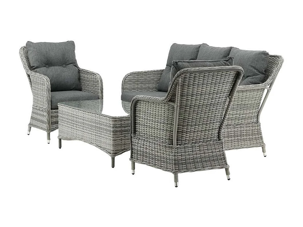 Salon de Jardin "Vikelund" 176cm Gris