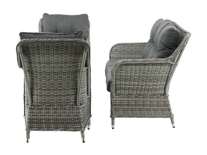 Salon de Jardin "Vikelund" 176cm Gris